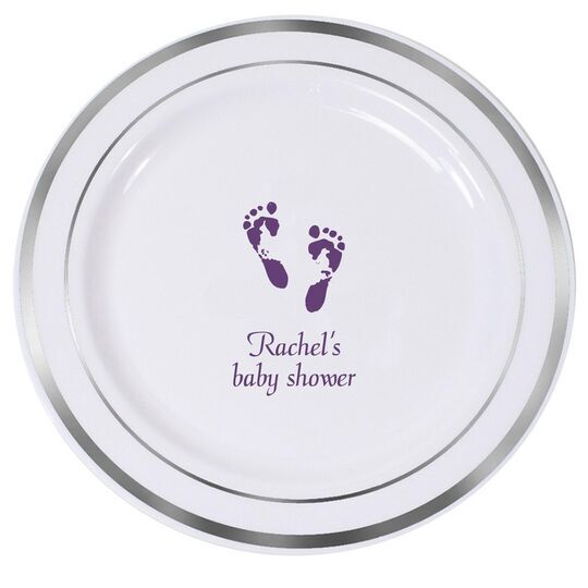 Baby Twinkle Toes Premium Banded Plastic Plates